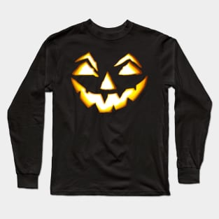 Jack O Lantern Scary Pumpkin Face Long Sleeve T-Shirt